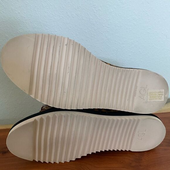 AGL Sabina Leopard Print Double Buckle Slides - Picture 6 of 11